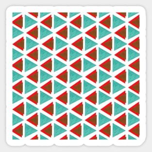 Big red and blue triangles Sticker